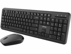 Canyon Klávesnice + myš CANYON Sada klávesnice a myši SET-W20 UK/US Bezdrátová černá