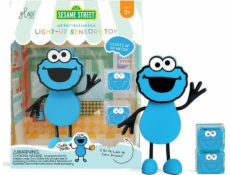 Glo Pals Glo Pals, figurka Cookie Monster do koupele - sada se dvěma senzorickými kostkami, které svítí ve vodě
