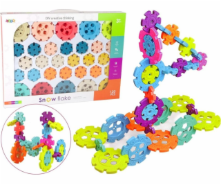 LeanToys Stavební kostky Snowflake 120 dílků LEAN Toys