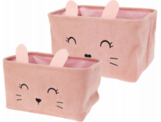 Home Styling Collection Kolekce pro domácí styling CUTIE krabičky na hračky s ušima, manšestr, 2 kusy