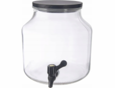 Home Styling Collection Kolekce pro styling domácnosti Skleněná dóza s kohoutkem a víčkem z borovicového dřeva, 5,2 l