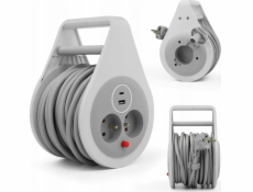 Plastrol Prodlužovací kabel 10m 3x1mm2 16A s tepelnou pojistkou + USB-A + USB-C