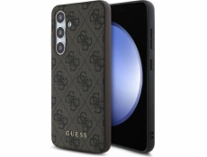 Guess Guess GUHCS24FEG4GFBR S24 FE S721 hnědé/hnědé pevné pouzdro 4G Metal Gold Logo
