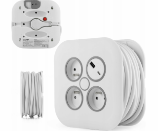 Plastrol Prodlužovací kabel samonavíjecí, 10 m, 3x1 mm2, ...