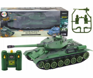 LeanToys Dálkově ovládaný vojenský tank RC 1:28 s otočnou...