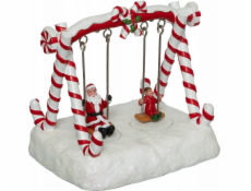 Fééric Lights and Christmas Vánoční dekorace Moving vánoční figurka s osvětlením, 16 x 12,5 cm