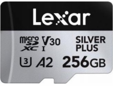 Lexar Paměťová karta Silver Plus MicroSDXC 256 GB třída 10 UHS-I/U3 A2 V30 (LMSSIPL256G-BNANU)