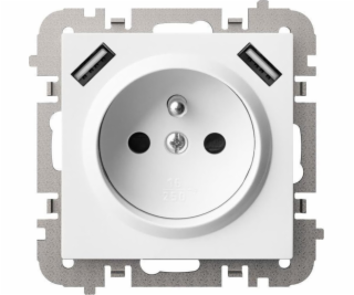 Elektro-Plast SANTRA zásuvka 2P+Z 2xUSB Power bez rámečku...