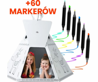 ExtraLink | Sada fixů 60 ks + hračka teepee |