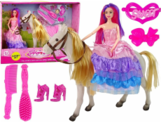 LeanToys Panenka princezna s bílými figurkami poníků Příslušenství LEAN Toys