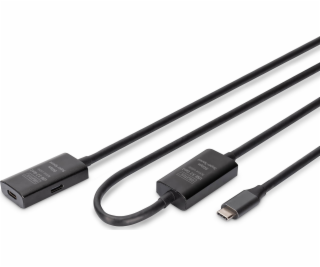 Digitus Aktivní prodlužovací kabel USB-C - USB-C, USB 3.2...