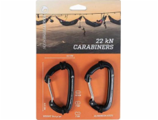 Akcesoria księżycowe Karabiny Lunar accessories pro uchycení na houpací síť, černé 22 kN