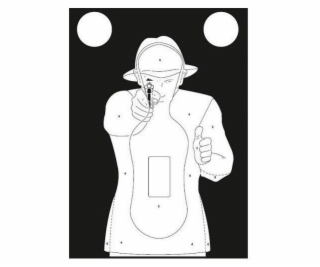 Tarcze strzeleckie sylwetk. TS-9 Francuz-kpl.50 szt