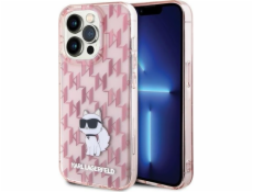 Karl Lagerfeld Karl Lagerfeld KLHCP15XHNCMKLP pevný kryt pro iPhone 15 Pro Max 6.7 růžový s motivem Monogram Choupette