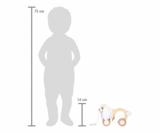 small foot Dřevěná tahací hračka Králík se šustivými oušky