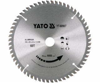 Yato kotoučová pila na hliník 180x52x20mm YT-60907