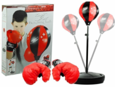 LeanToys Velká boxerská sada + stojan na hruškovité rukavice