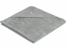 Piapimo Ručník s kapucí 75 x 75 cm bambusovo-bavlněný šedý s výšivkou kolekce TowelPower Piapimo