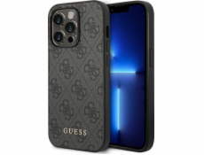 Guess Kryt Guess 4G Metal Gold Logo – iPhone 14 Pro Max (šedý)