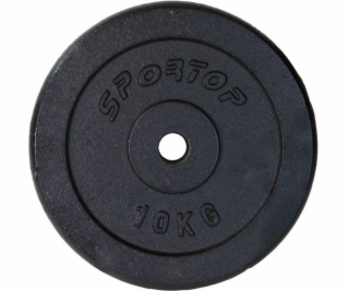 Sportop Litinové závaží černé 10 kg fi28