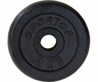 Sportop Závaží z černé litiny 2 kg fi28