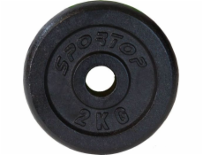 Sportop Závaží z černé litiny 2 kg fi28