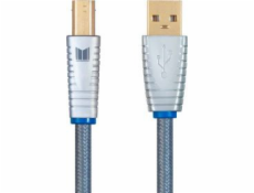 Monoprice Kabel USB-A - USB-B 1m stříbrný