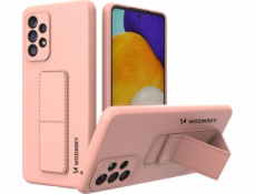 Wozinsky Silikonové pouzdro Wozinsky Kickstand Case se stojánkem pro Samsung Galaxy A73 růžové