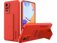 Wozinsky Silikonové pouzdro Wozinsky Kickstand Case s flexibilním stojánkem pro Xiaomi Poco X4 Pro 5G červené