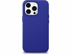 iCarer iCarer Litchi Premium kožené pouzdro pro iPhone 14 Pro magnetické kožené pouzdro s MagSafe tmavě modré (WMI14220710-DB)