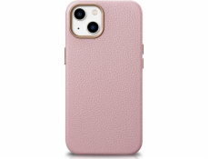 iCarer iCarer Litchi Premium kožené pouzdro pro iPhone 14 magnetické kožené pouzdro s MagSafe růžové (WMI14220709-PK)