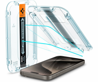 Spigen Tvrzené sklo Glas.TR EZ Fit pro iPhone 15 Pro - 2 ks.