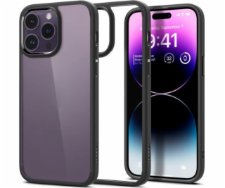 Spigen Crystal Hybrid, matně černá - iPhone 14 Pro Max