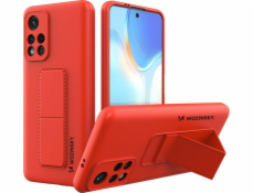 Wozinsky Silikonové pouzdro Wozinsky Kickstand Case se stojánkem pro Xiaomi Redmi 10 červené