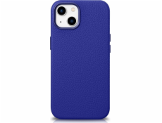 iCarer iCarer Litchi Premium kožené pouzdro pro iPhone 14 magnetické kožené pouzdro s MagSafe tmavě modré (WMI14220709-DB)