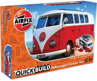 Airfix Plastikový model QUICKBILL VW obytný vůz červený