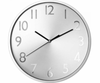 Atmosphera Nástěnné hodiny stříbrné polypropylenové (30 cm)