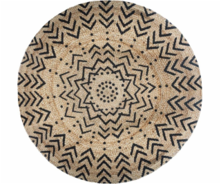 Atmosphera Kulatý jutový koberec 120 cm boho vzor 1