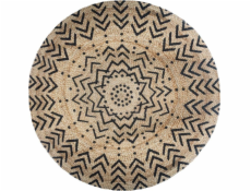 Atmosphera Kulatý jutový koberec 120 cm boho vzor 1