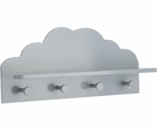 Atmosphera Nástěnný věšák s poličkou Gray Cloud