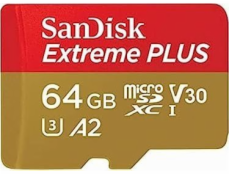 WD Paměťová karta Extreme Plus MicroSDXC 64 GB třída 10 UHS-I/U3 A2 V30 (SDSQXBU-064G-GN6MA)