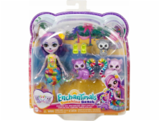 Mattel Panenka Enchantimals + zvířecí figurky Lemurská rodina
