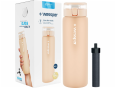 Wessper Skleněná láhev ActiveMax 680 ml béžová