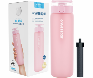 Wessper Skleněná láhev ActiveMax 680ml růžová