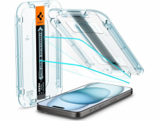 Spigen Spigen Glass tR EZ Fit 2 kusy, průhledné - iPhone 15