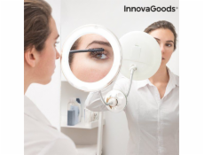 InnovaGoods Kosmetické zrcátko s LED zvětšovacím zrcátkem, flexibilním ramenem a přísavkou