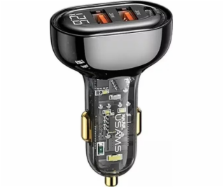Usams Nabíječka Nabíječka do auta USAMS 2xUSB+1xUSB-C 80W...