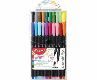 Maped Fineliner GRAPH PEPS 20 ks v pouzdře 749151 MEPED 0...