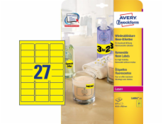 Avery Zweckform Neonové etikety 63,5 x 29,6 mm žluté (L6004-25 ŽLUTÉ)