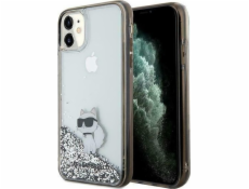 Karl Lagerfeld Karl Lagerfeld KLHCN61LKCNSK průhledný pevný obal na iPhone 11 / Xr 6.1 Liquid Glitter Choupette